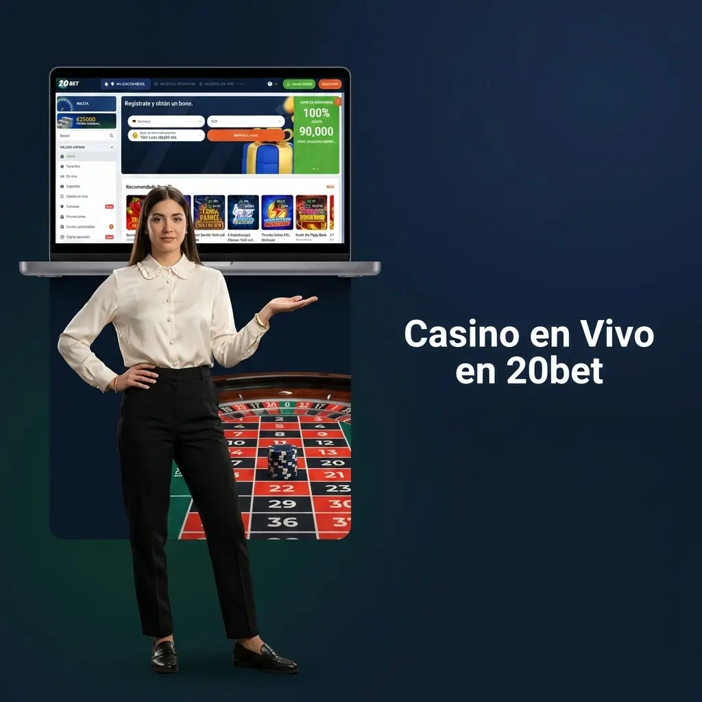 Casino en vivo 20bet con crupiers profesionales en transmisión HD, ruleta, blackjack y baccarat en tiempo real