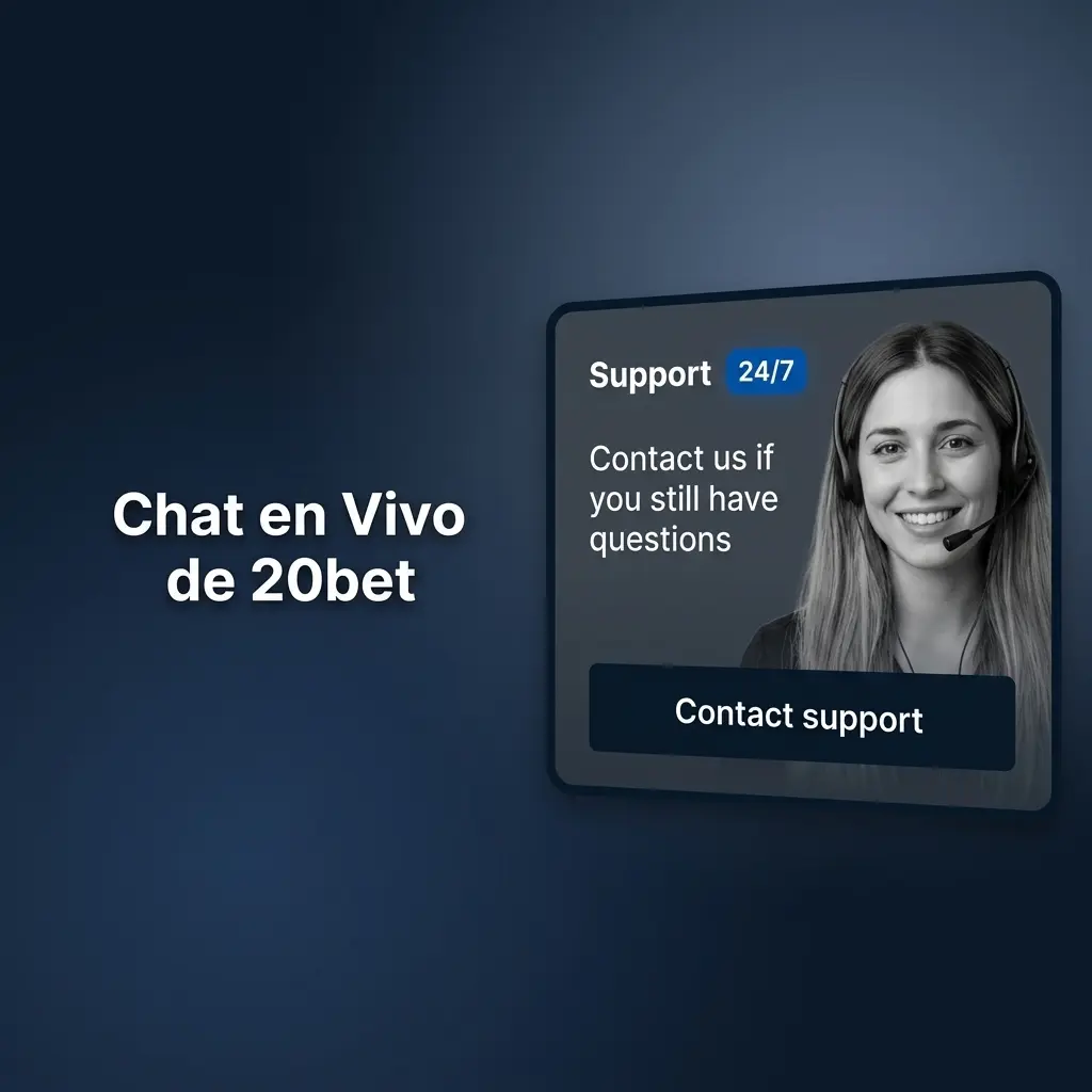 Agente de chat en vivo de 20bet disponible 24/7 para soporte en español e inglés en tiempo real