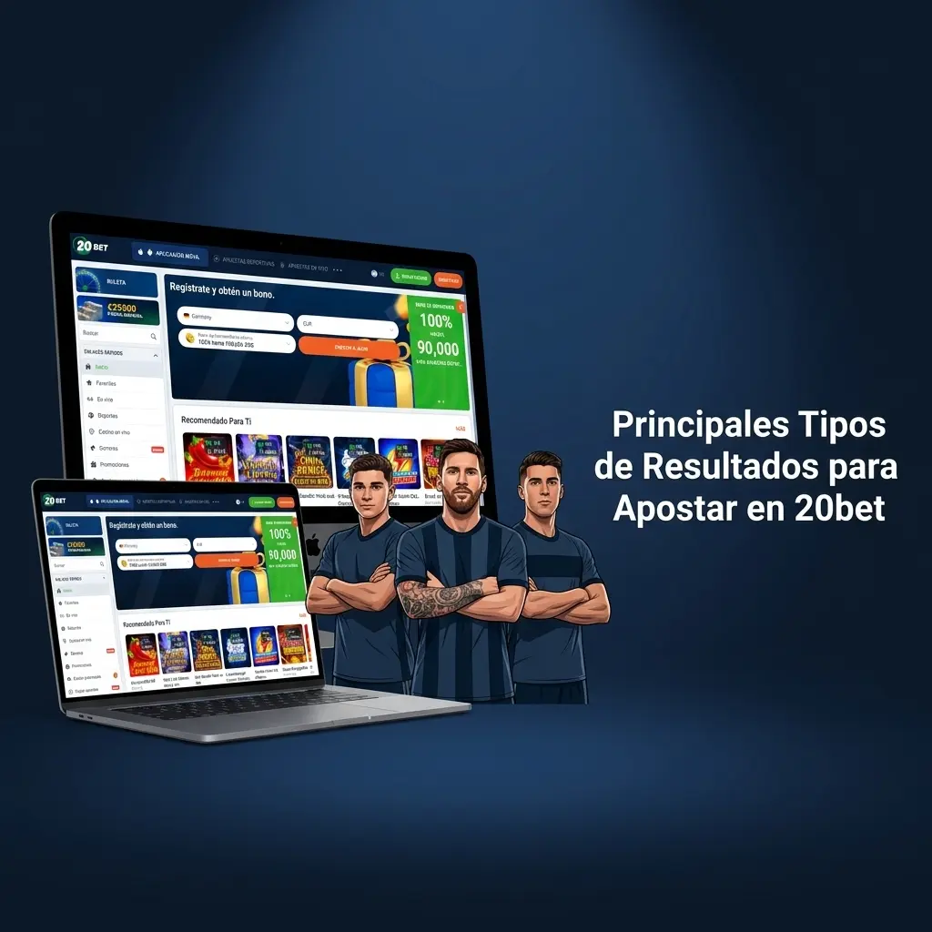 Tipos de resultados y mercados de apuestas disponibles en 20bet organizados por categoría